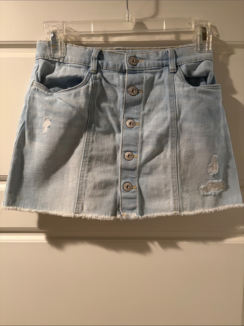 Oshkosh B’Gosh Light Wash Denim Button-Front Mini Skirt - Size 8/8A